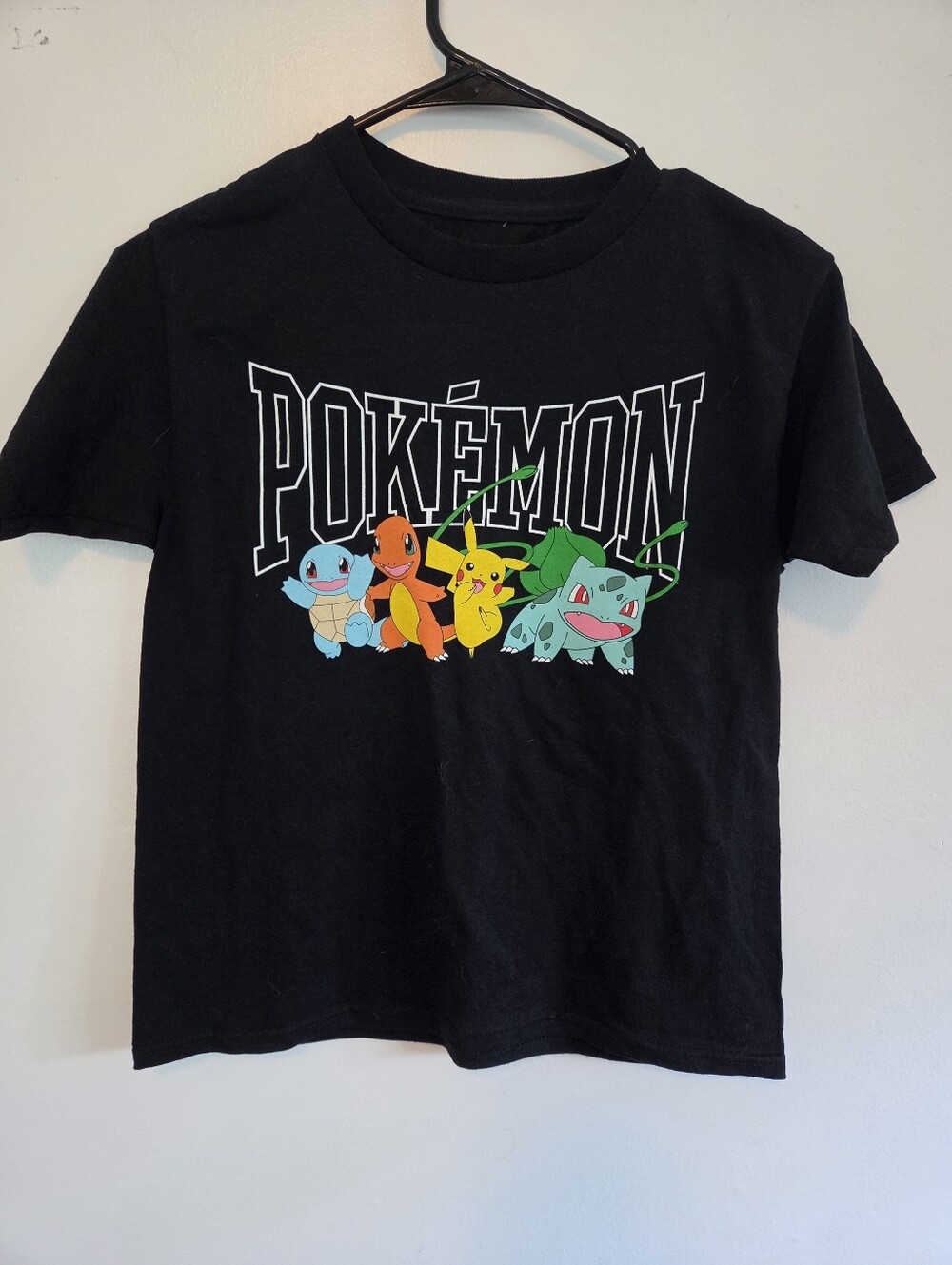 Pokemon Black Tee with Colorful Pokémon Lineup